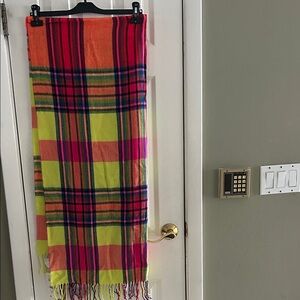 ZARA BOLD PLAID OVERSIZED BLANKET SCARF NWT